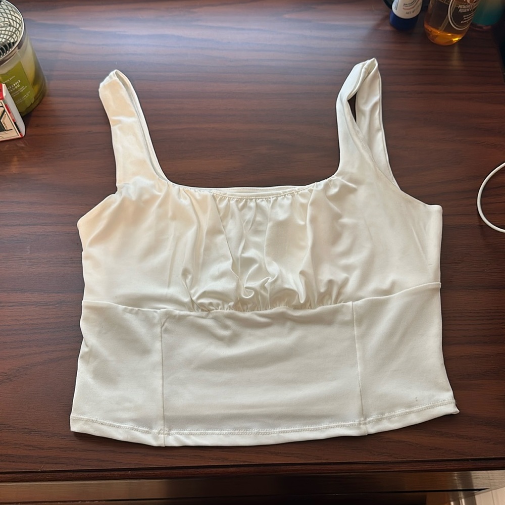 White tank top from Live in the moment